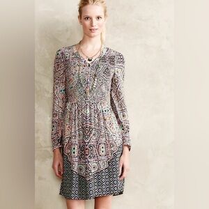 Anthropologie Tiled Amethyst Dress size S